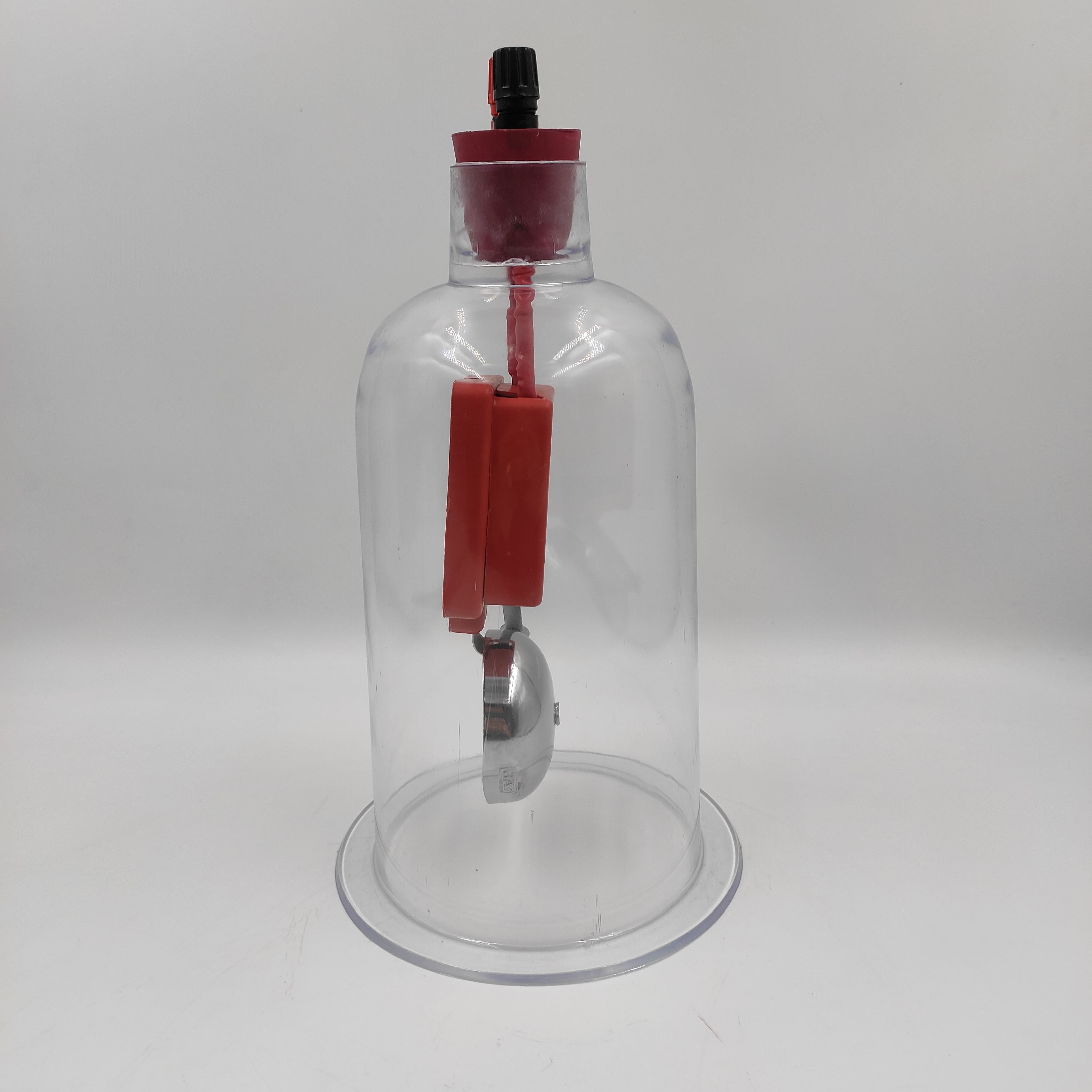 Lexbax Acrylic jar with bell 12V DC Operated Used for educational Experiments,Colleges/Schools Pack of 1