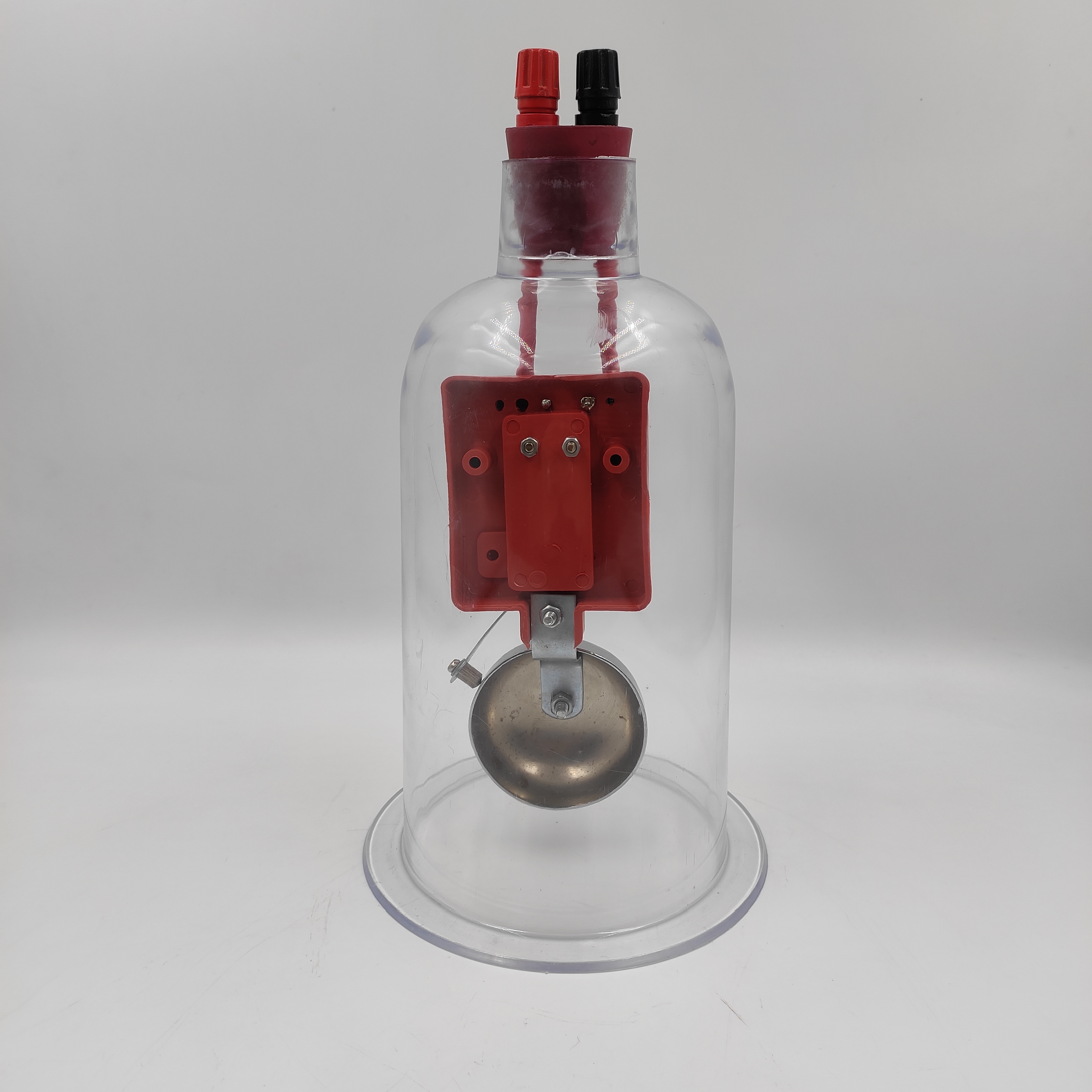 Lexbax Acrylic jar with bell 12V DC Operated Used for educational Experiments,Colleges/Schools Pack of 1