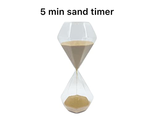 sand timer 5 minutes diamond cut shape for gifts purpose and Home Decor Instruments