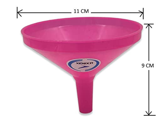 Lexbax Lab Funnel 4 inches transparent long neck school collage lab Pack of 12pc