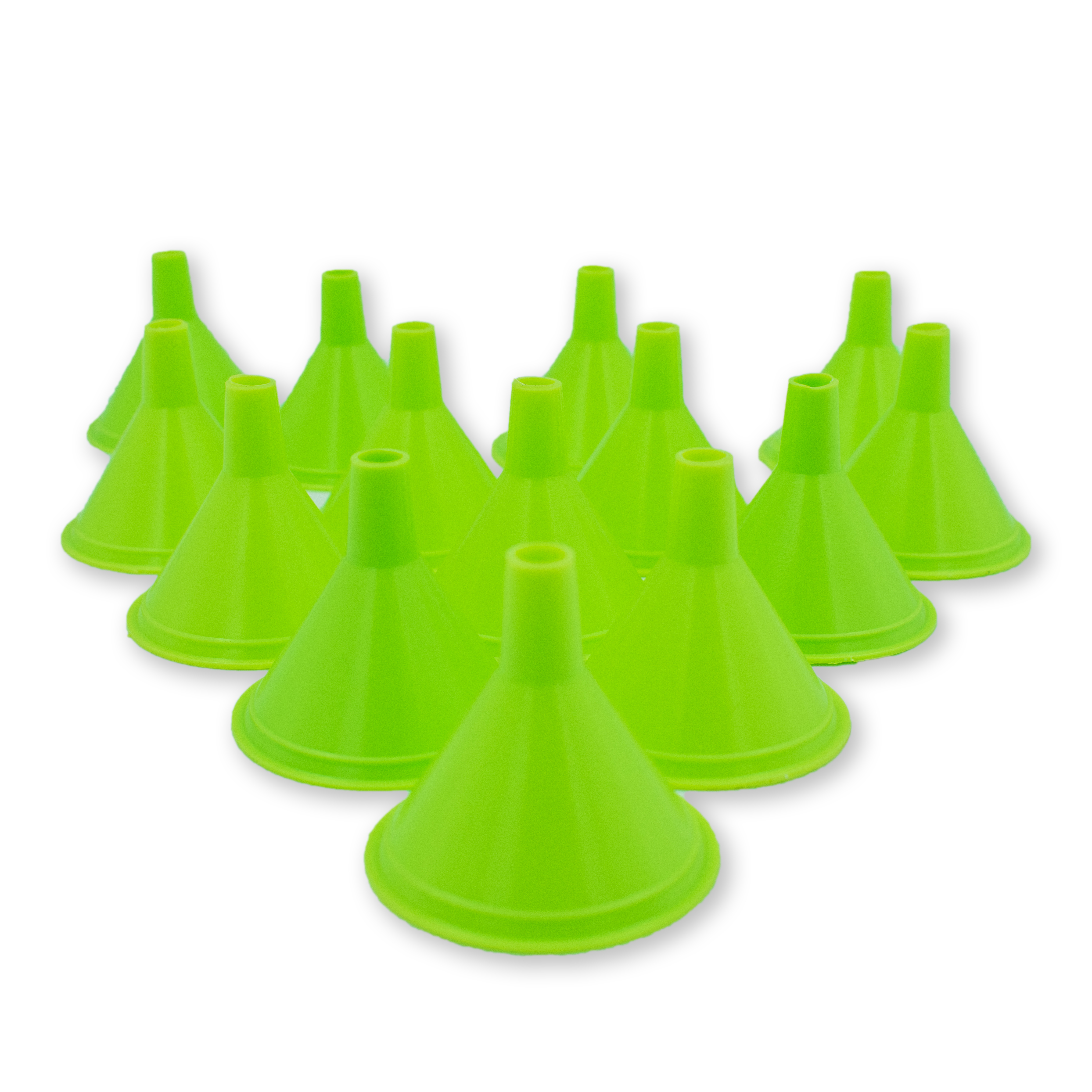 LexBax Green lab funnel 2 inches short Neck School college lab Pack of 12 pc