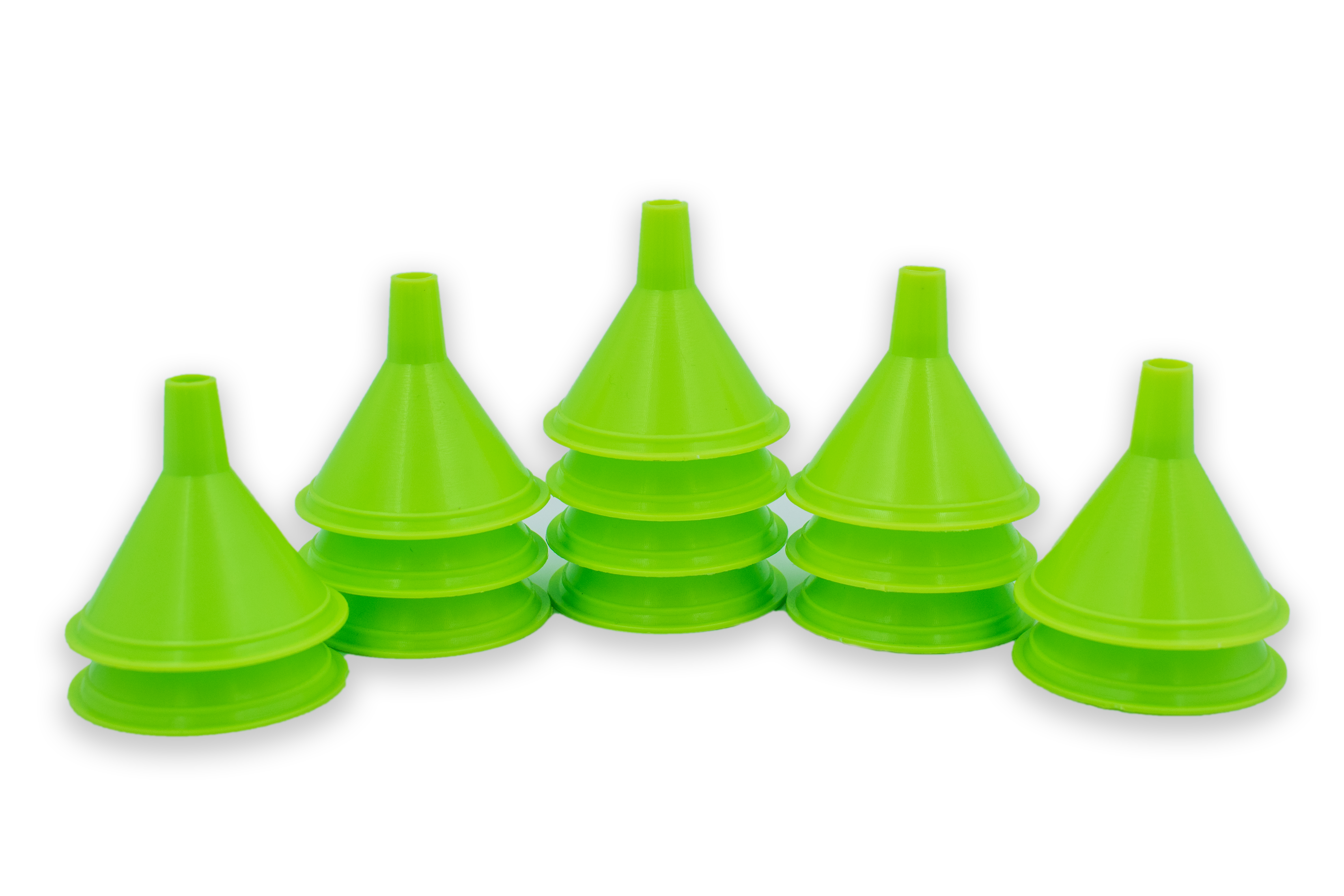 Lexbax Lab Funnel 2 inches transparent long neck school college lab Pack of 12pc