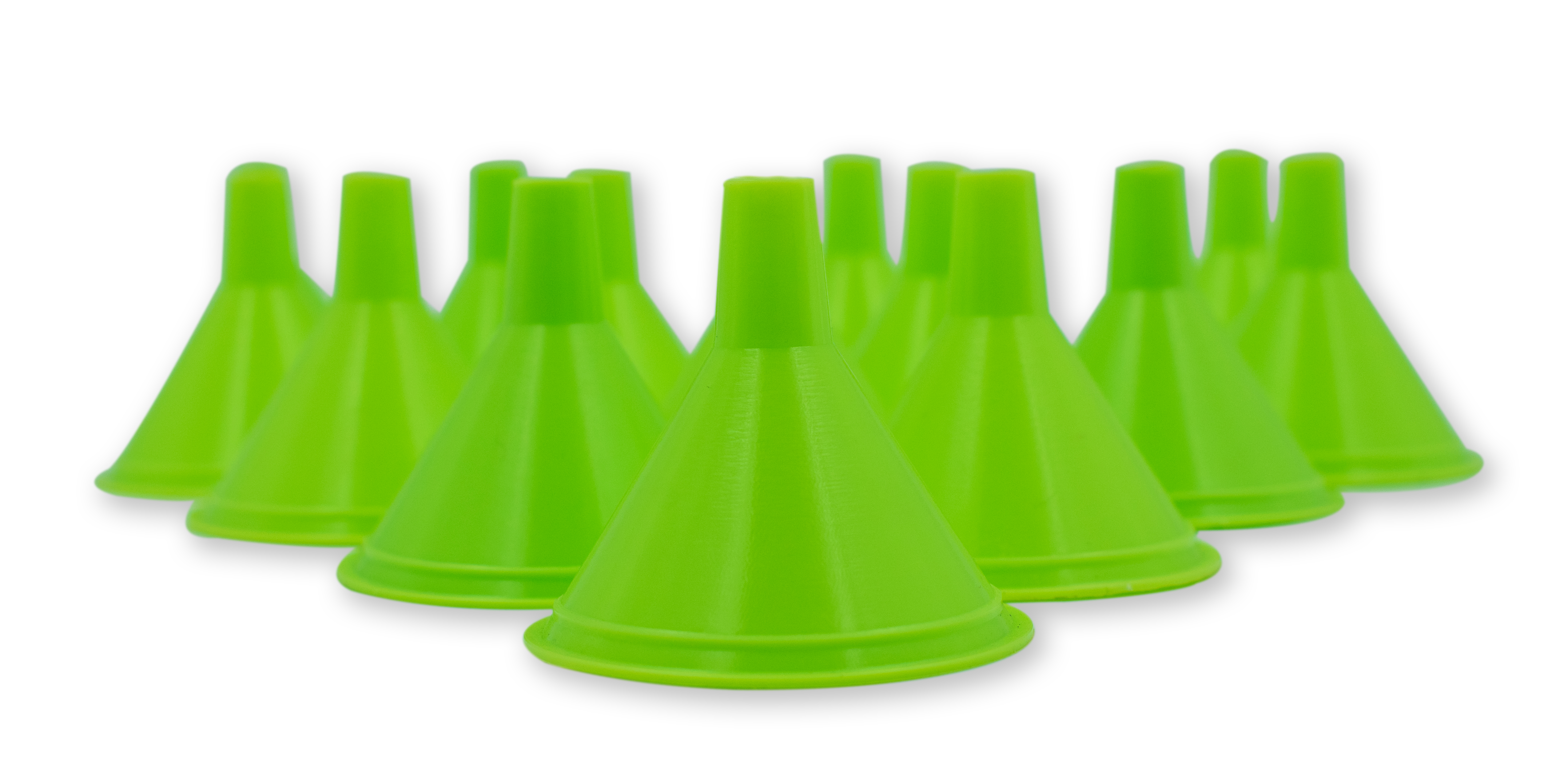Lexbax Lab Funnel 2 inches transparent long neck school college lab Pack of 12pc
