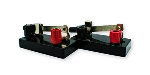 Lexbax Single Pole Single Throw Knife switch with terminal SPST chrome plated MS material plastic base pack of 2pc