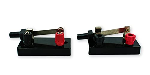 Lexbax Single Pole Single Throw Knife switch with terminal SPST chrome plated MS material plastic base pack of 2pc