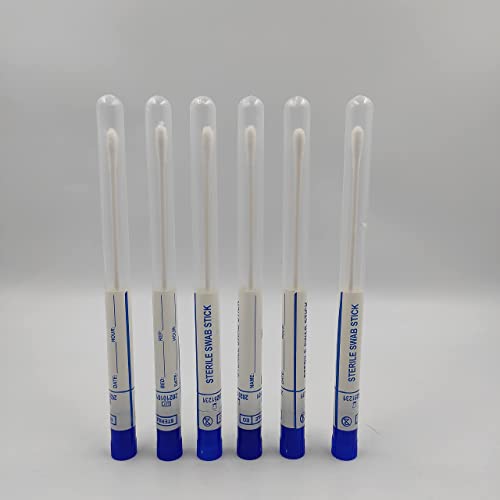 LEXBAX Disposable Sterile Swab Sticks individually packed Pack of 150 pc