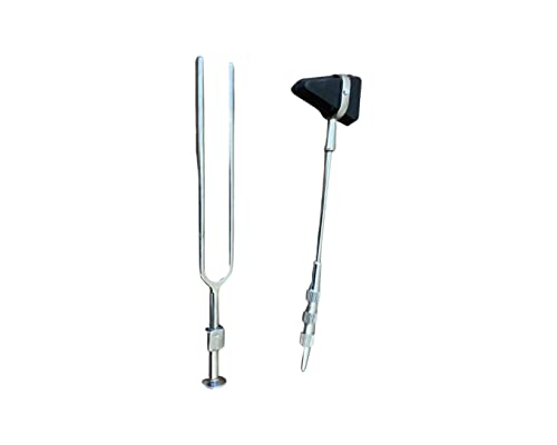 LEXBAX Knee Tuning fork with hammer Spring Steel Frequency 128 Hz Combo Pack of 1 pc
