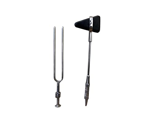 LEXBAX Knee Tuning fork with hammer Spring Steel Frequency 128 Hz Combo Pack of 1 pc
