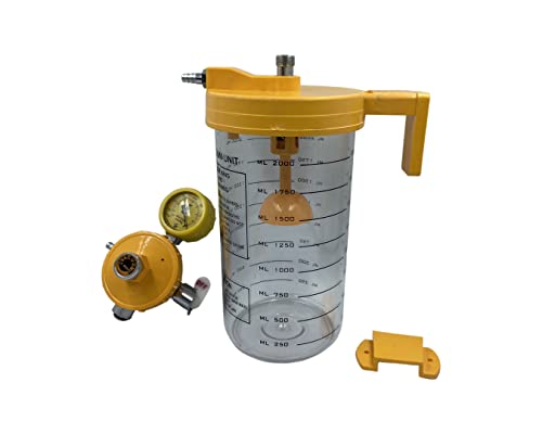 Ward Vacuum Unit with 2000ml Jar with Regulator for Medical Use, Hospitals,Nursings & Home Clinics Pack of 1