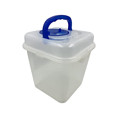 Lexbax Needle Cum Syringe Hub Destroyer injection cutter 2.5 litre capacity with sharpe container stainless steel frame syringe hub cutter with Handle press pack of 1