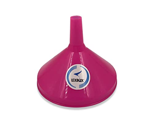 LEXBAX Multipurpose Plastic funnel 4 inches pink funnel For Science Lab Bottle Kitchen Funnel Pack of 12 pc